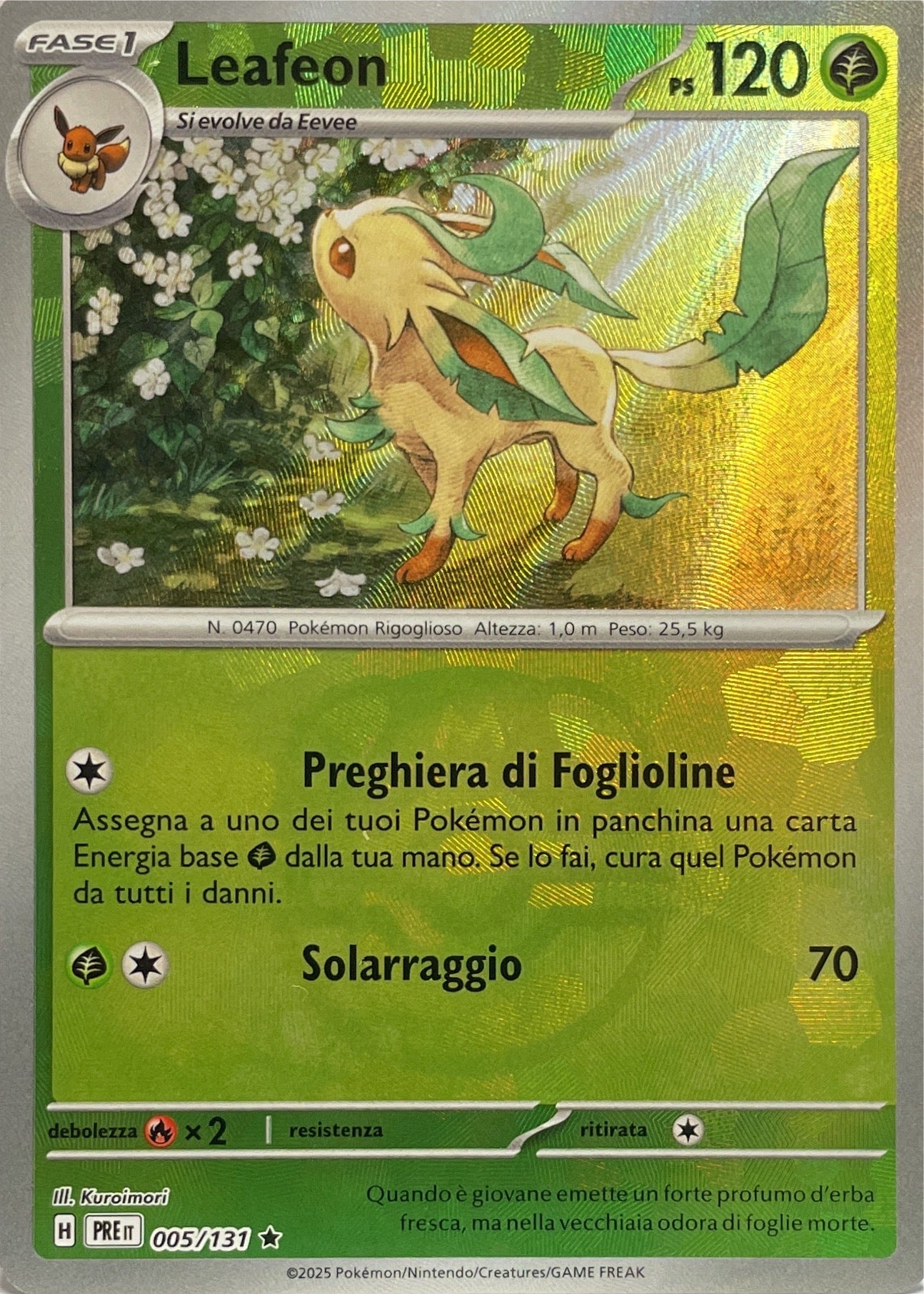Leafeon 005/131 H Pokemon PRE it 2025
