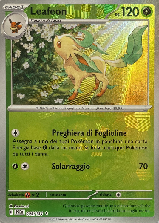 Leafeon 005/131 H Pokemon PRE it 2025
