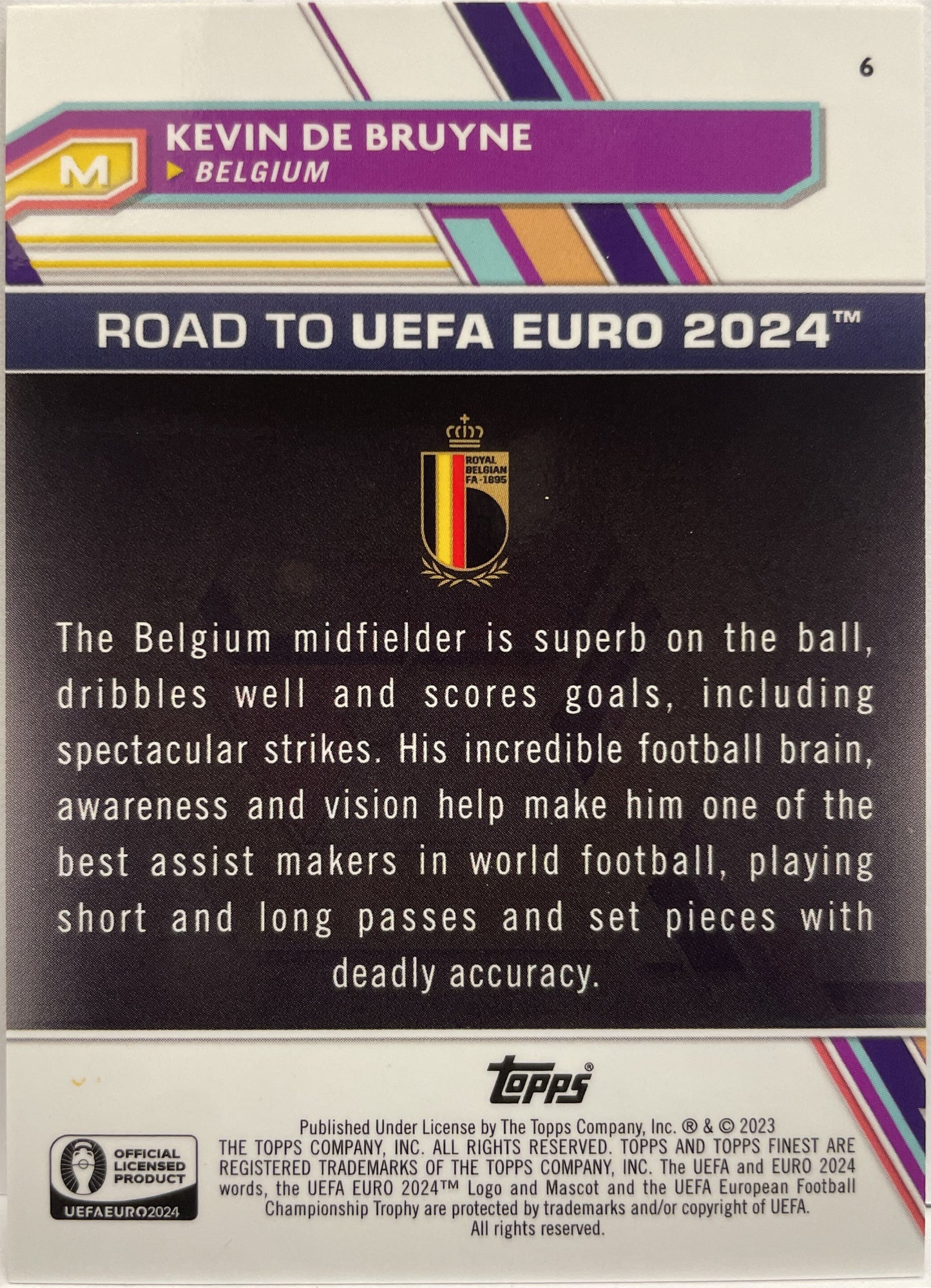 Kevin De Bruyne 27/99 Green Lava Topps Finest Road To Uefa Euro 2024