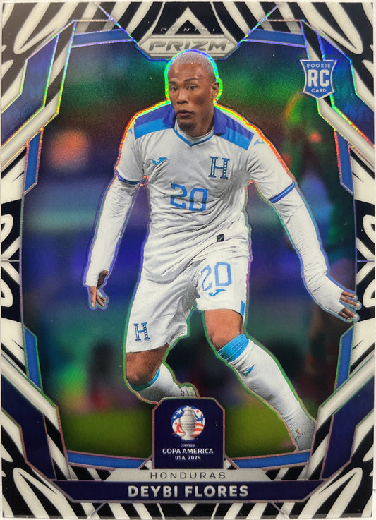 Deybi Flores Rookie Zebra Stripe Prizm Conmebol Copa America 2024