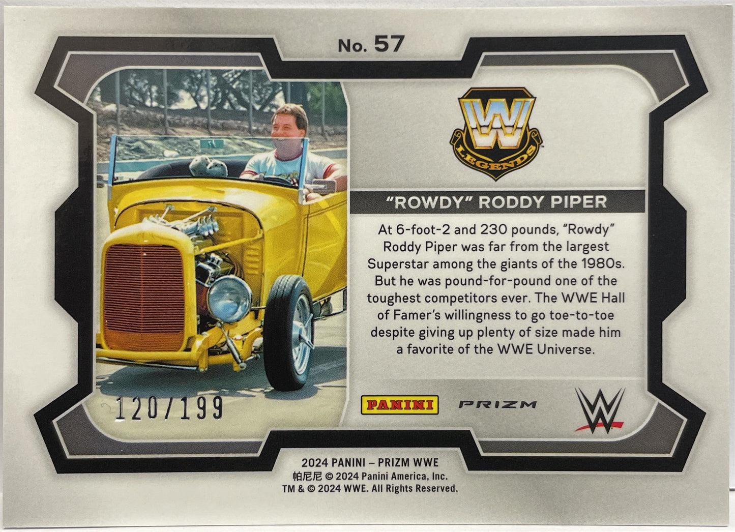 Rowdy Roddy Piper 120/199 Blue Panini Prizm WWE 2024