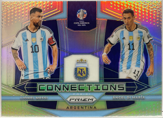 Lionel Messi & Di Maria Connections Silver Prizm Conmebol Copa America 2024