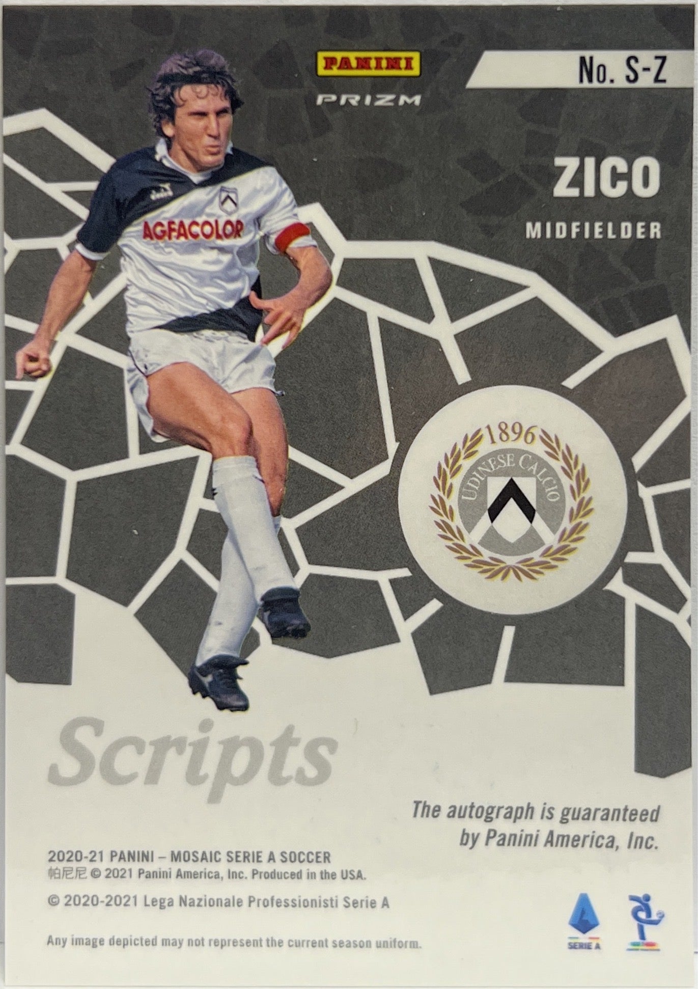 Zico Autograph Scripts Mosaic Serie A 2020/21