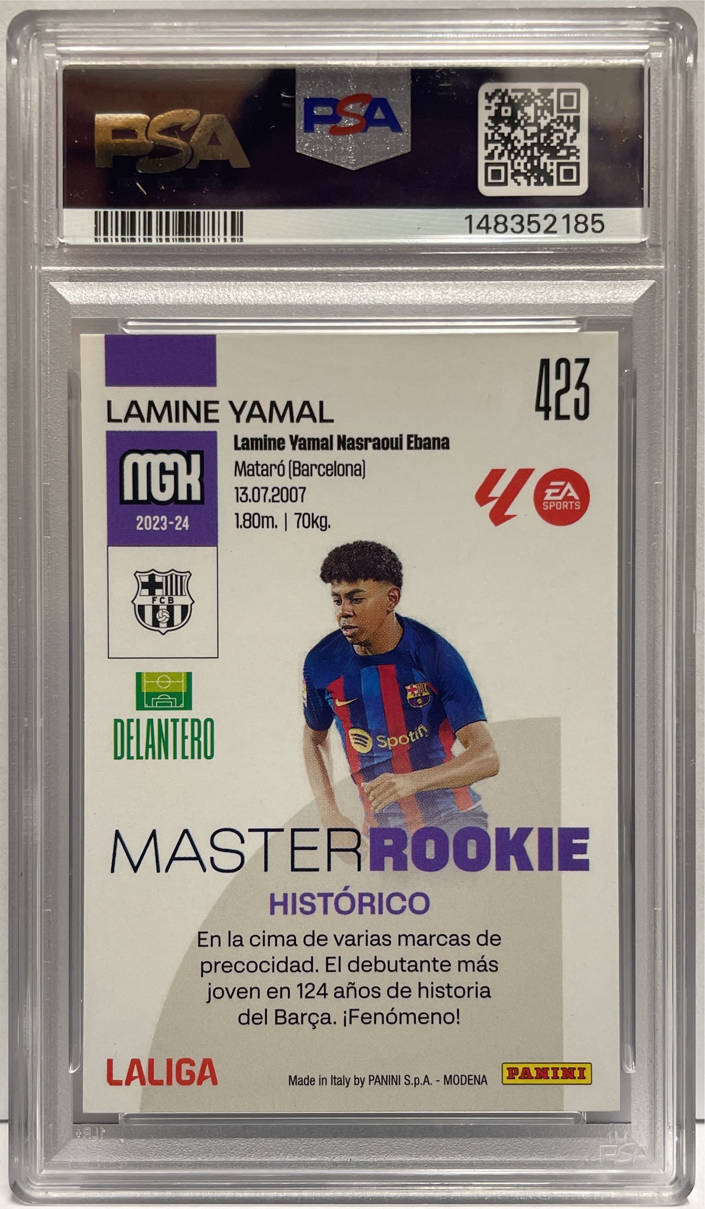 Lamine Yamal Master Rookie Panini Megacracks Liga 2023/24 PSA 10