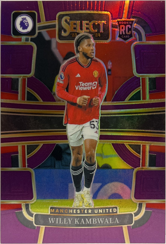 Willy Kambwala 61/149 Rookie Terrace Purple Select Premier League 2023/24