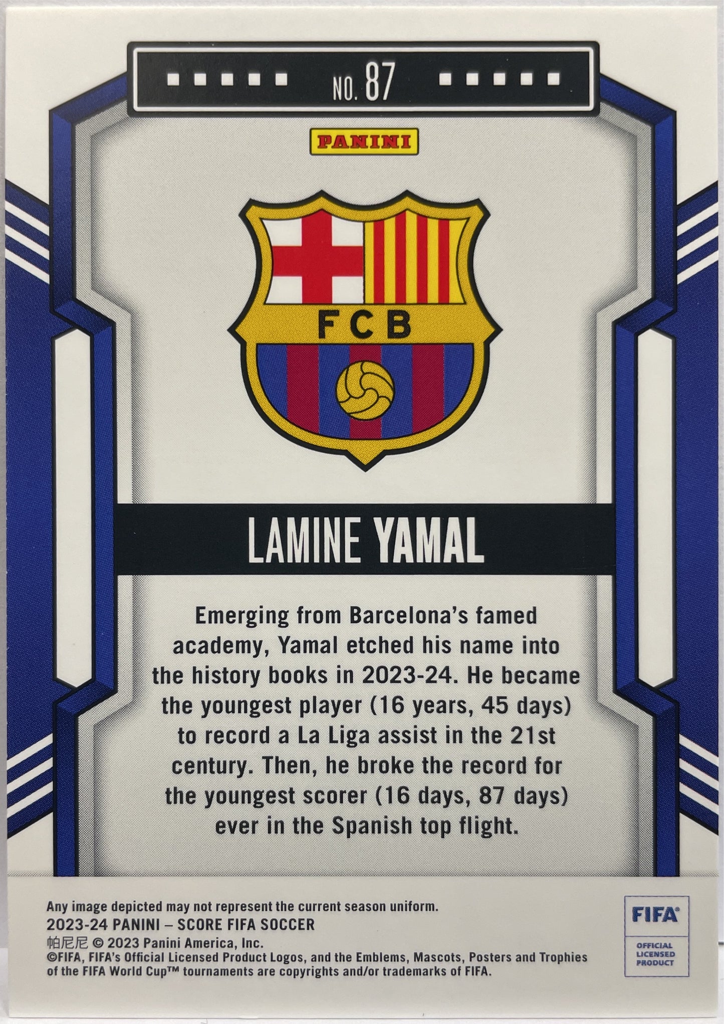 Lamine Yamal Rookie Score Fifa 2023/24