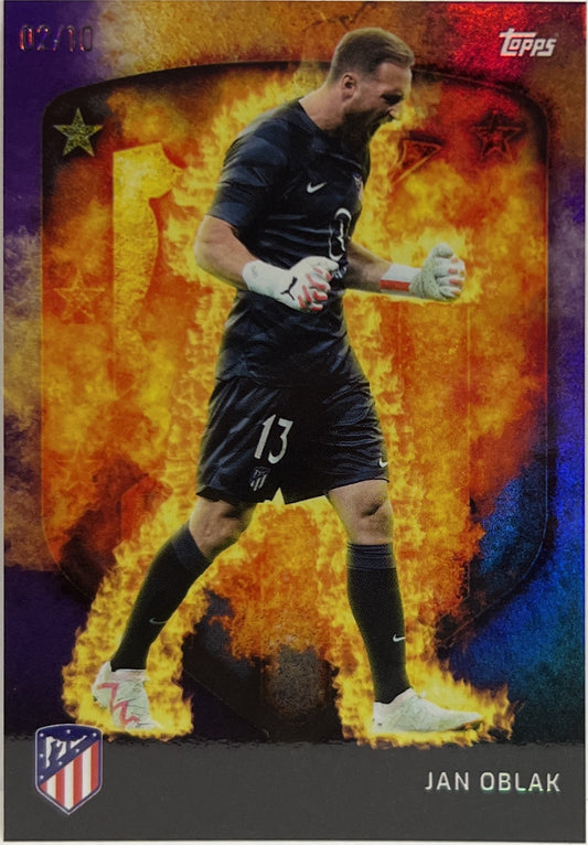 Jan Oblak 2/10 Incendio Topps Atletico De Madrid Team Set 2023/24