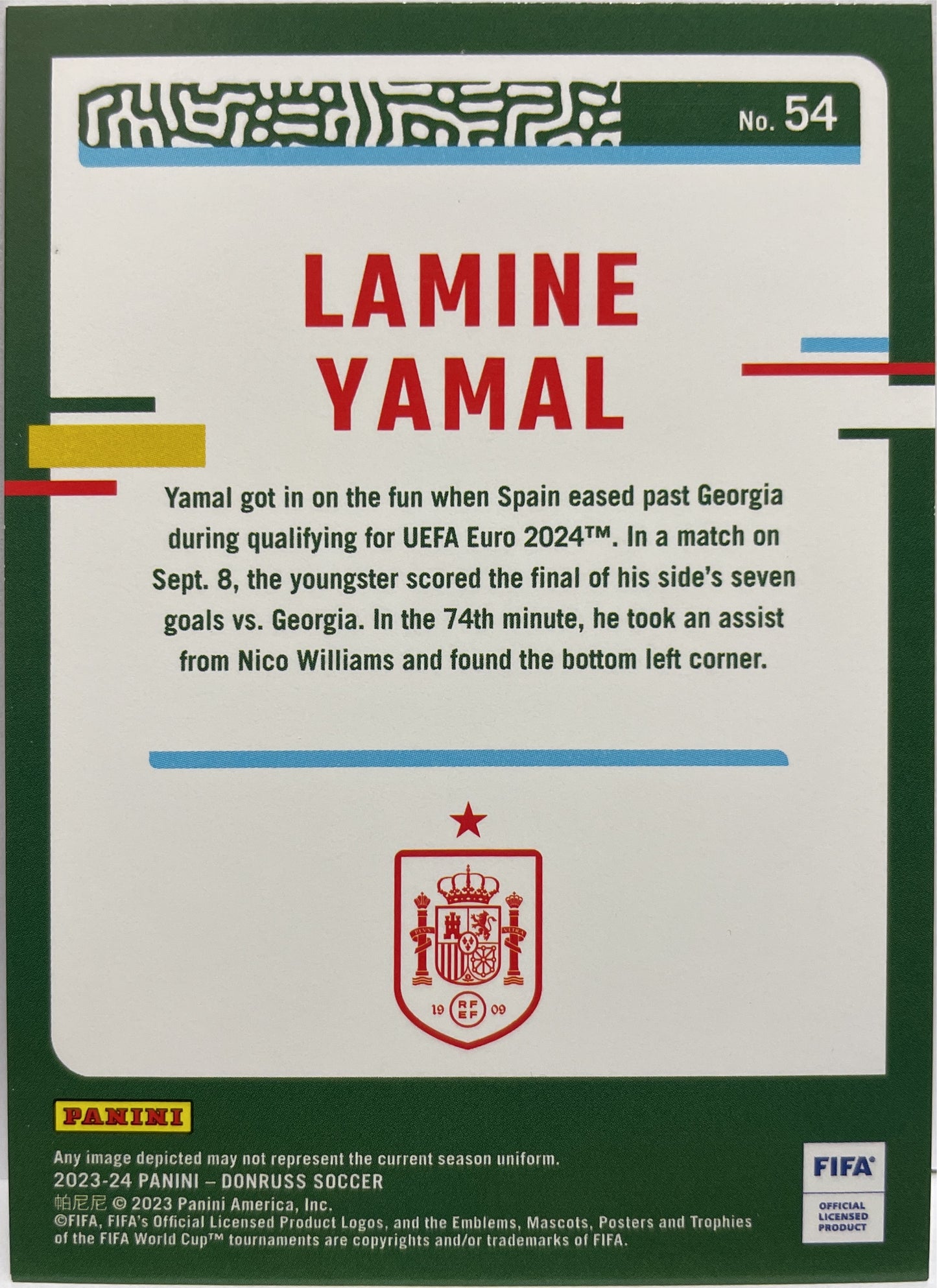 Lamine Yamal Rookie Donruss Fifa 2023/24