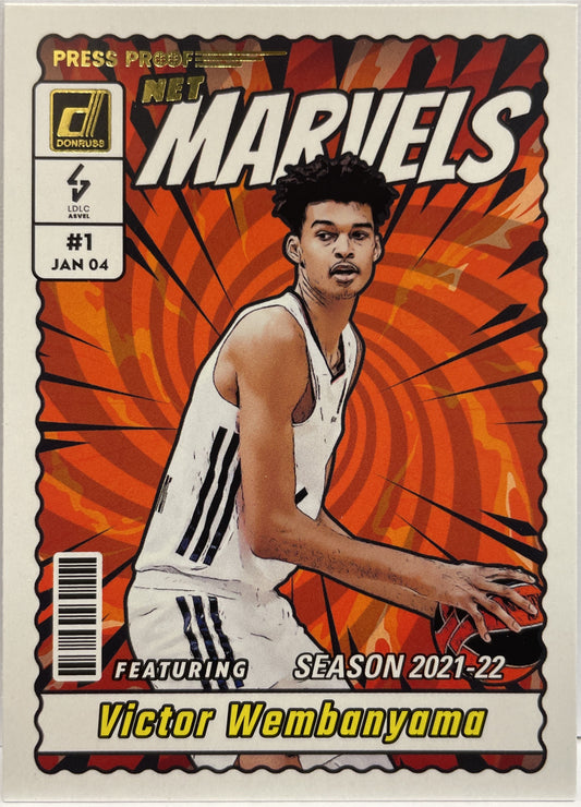 Victor Wembanyama Net Marvels Pree Proof Gold Donruss Euroleague Basketball 2023/24