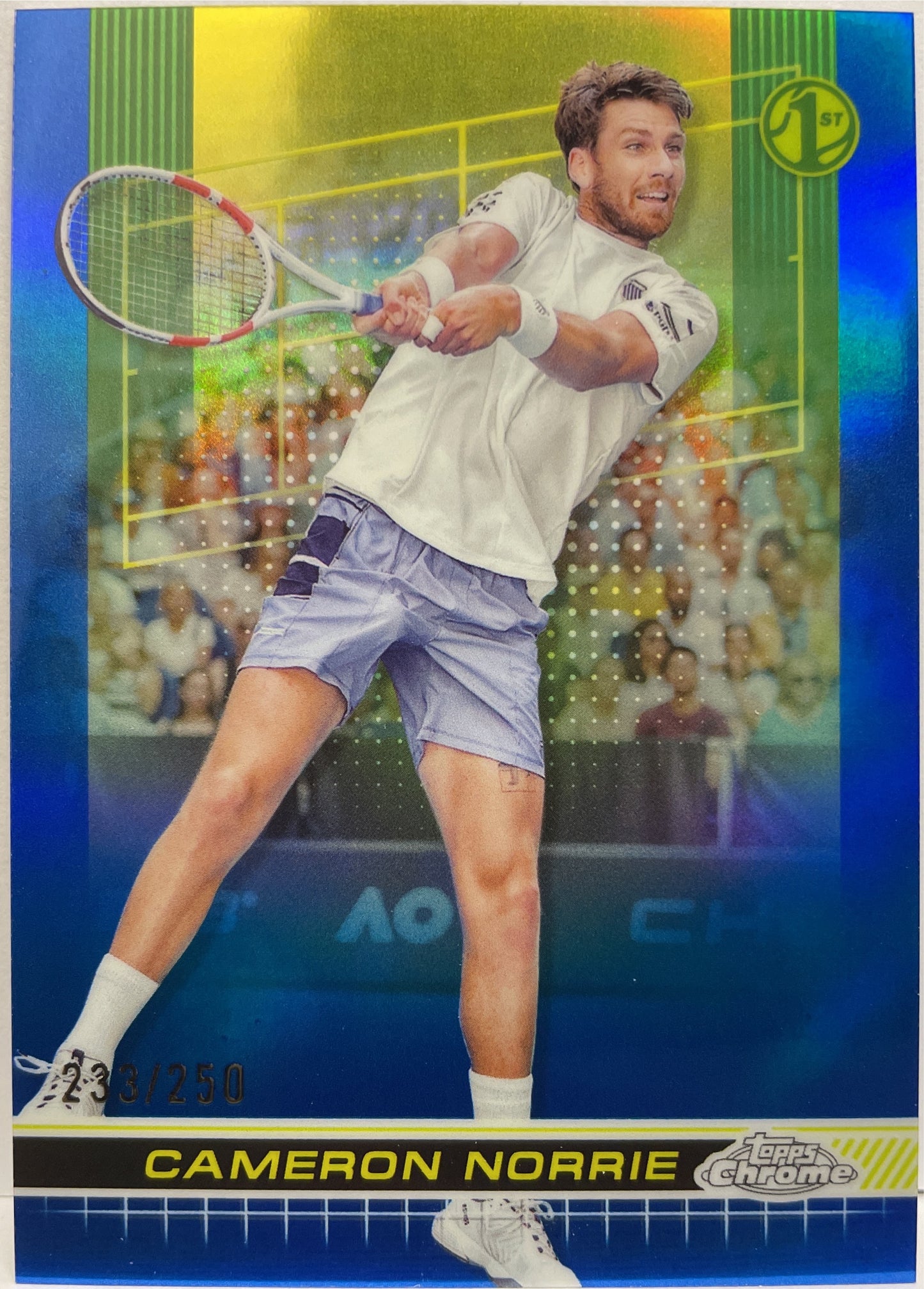 Cameron Norrie 233/250 1ST Blue Topps Chrome Tennis 2024