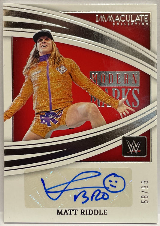 Matt riddle 58/99 Autograph Modern Marks Immaculate WWE 2022