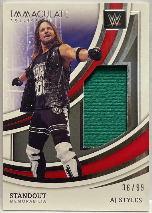 Aj Styles 36/99 Patch Standout Immaculate WWE 2022