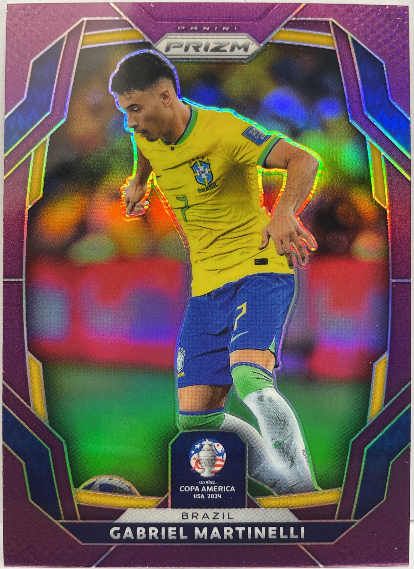 Gabriel Martinelli 31/49 Purple Prizm Conmebol Copa America 2024