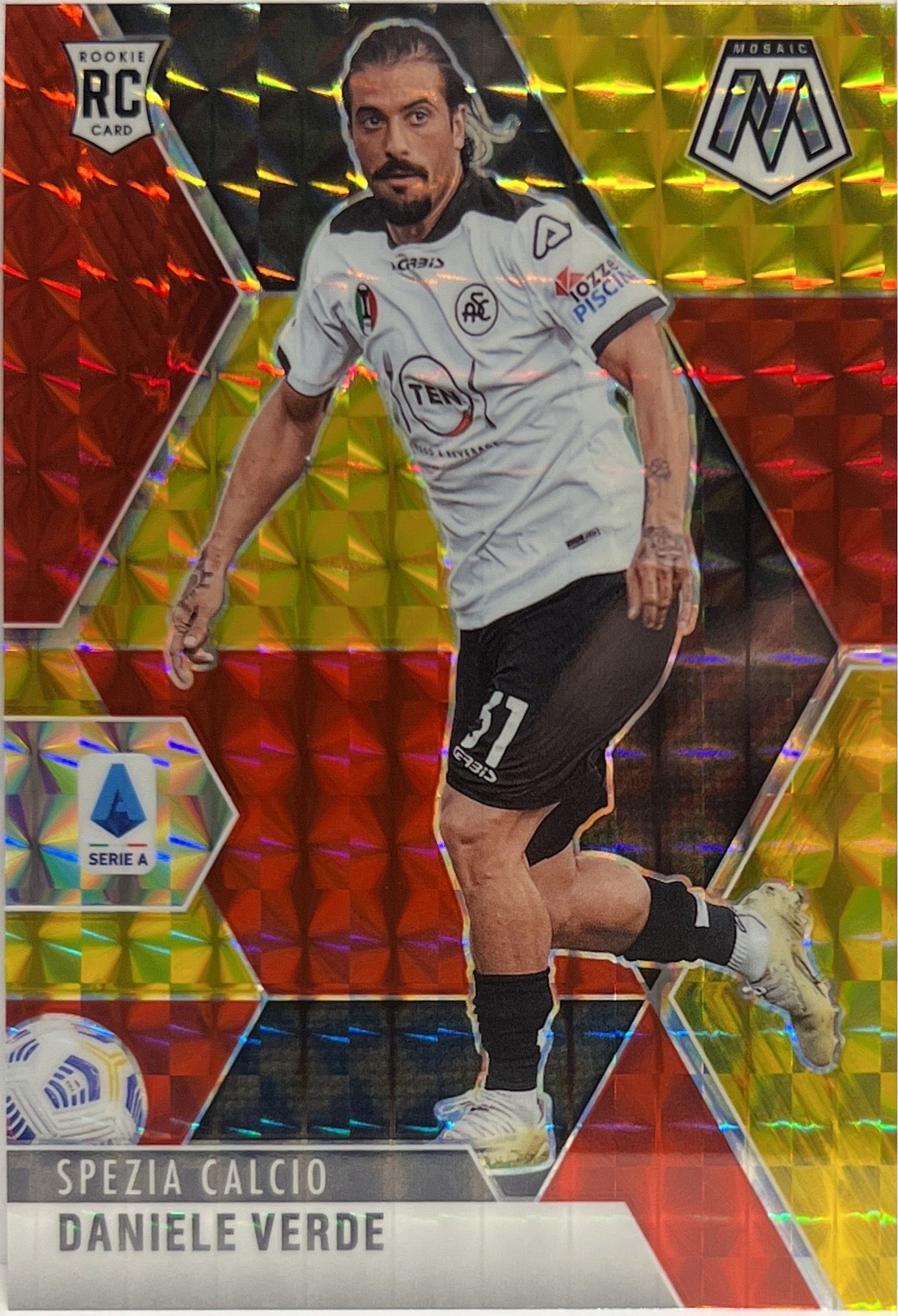 Daniele Verde 17/88 Rookie Red & Gold Mosaic Serie A 2020/21