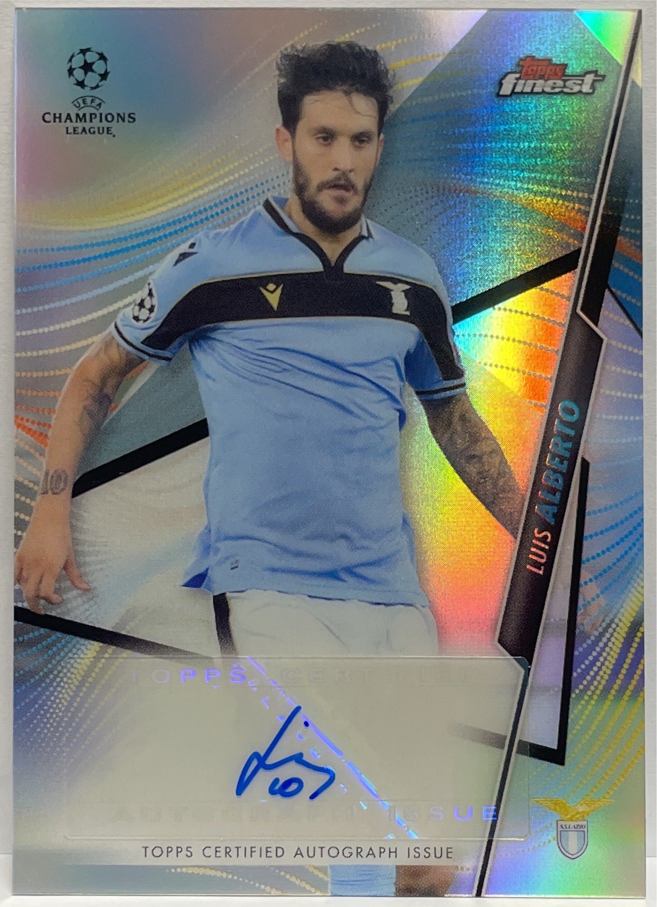 Luis Alberto Autograph Topps Finest UCL 2020/21