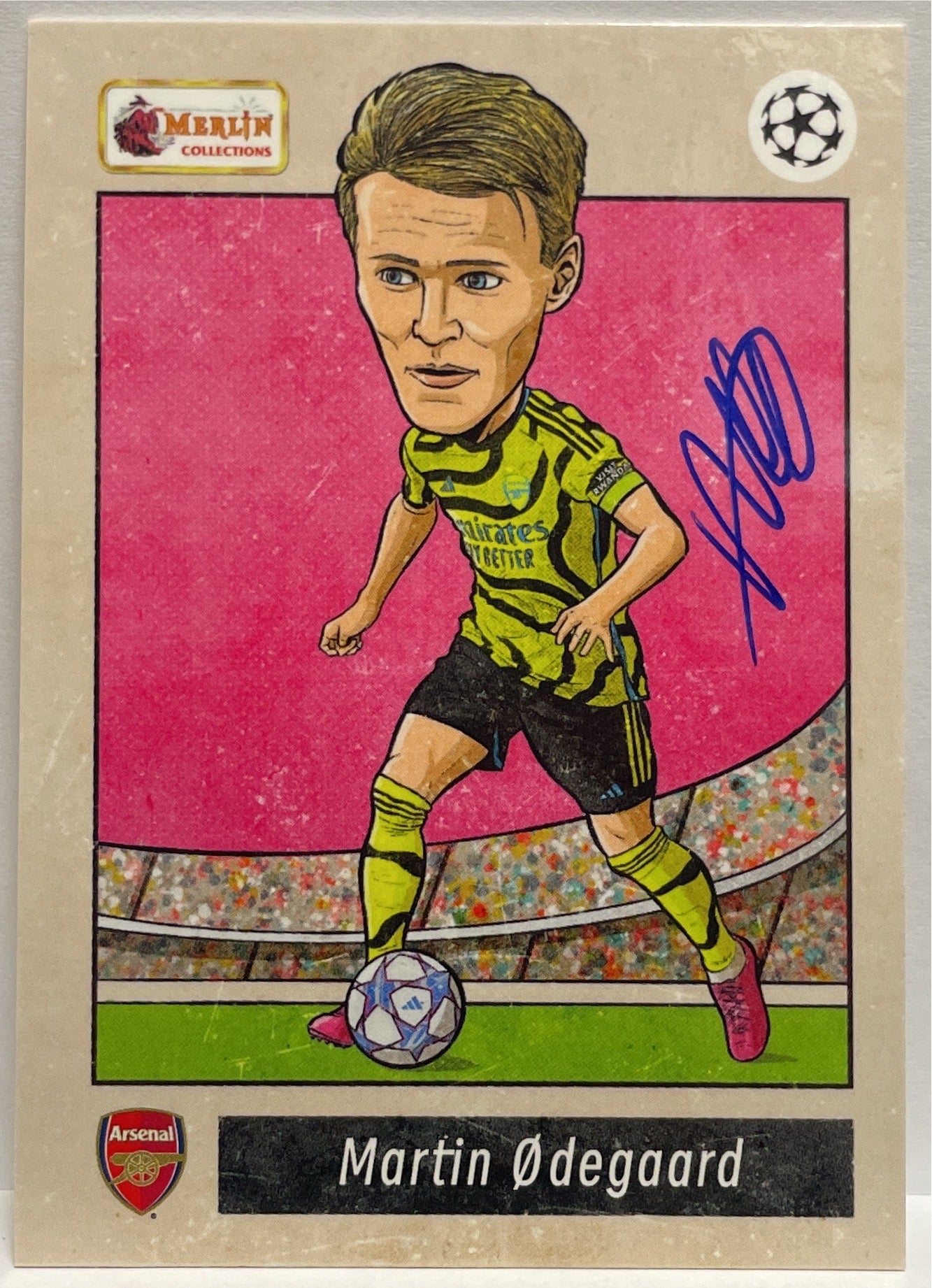 Set Bobble Head Autograph On Card By Pedro Demetriou Topps Merlin Heritage UCC 2023/24