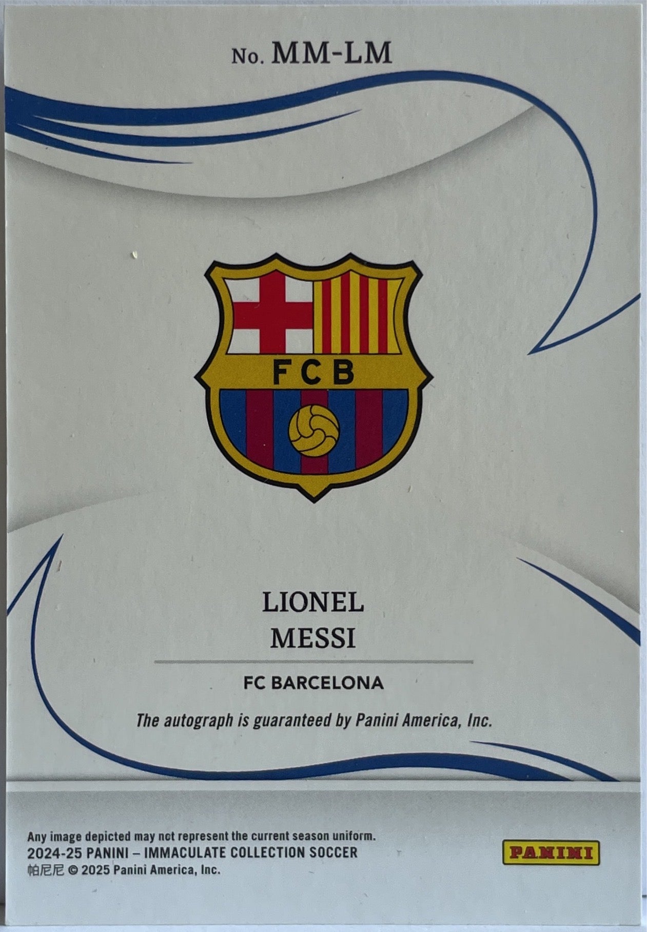 Lionel Messi 4/10 Autograph Modern Marks Panini Immaculate 2024/25