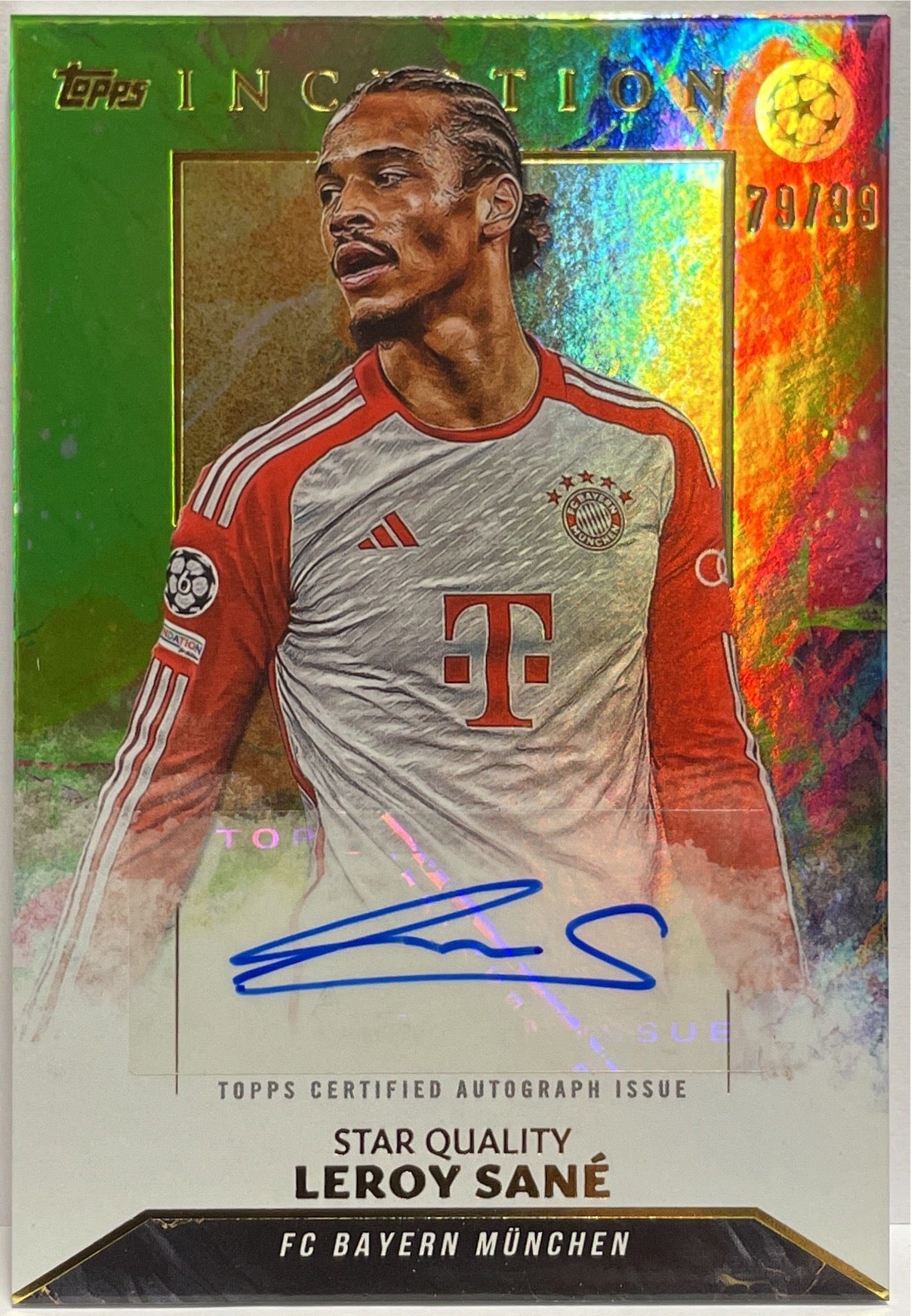 Leroy Sane 79/99 Autograph Star Quality Topps Inception 2023/24