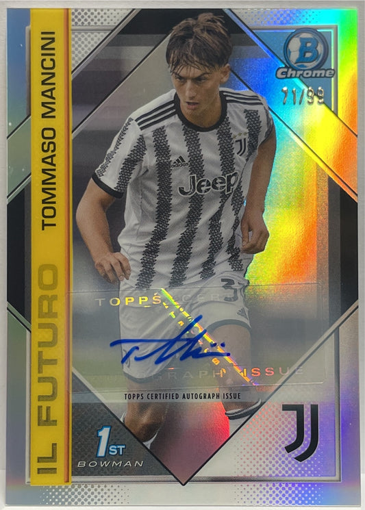 Tommaso Mancini 71/75 Autograph 1ST Bowman Il Futuro Topps Chrome Juventus 2022/23
