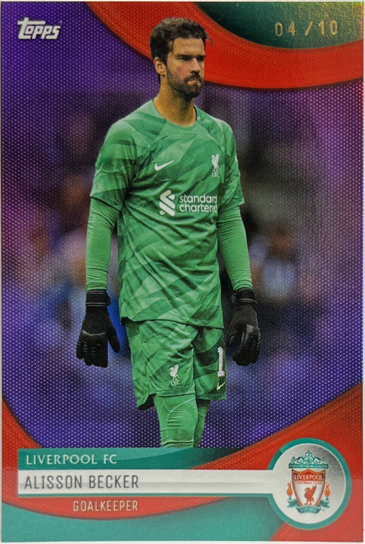 Alisson Becker 4/10 Topps Liverpool Team Set 2022/23