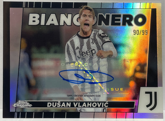 Dusan Vlahovic 90/99 Autograph Bianconero Topps Chrome Juventus 2022/23