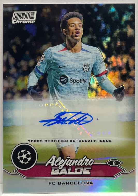 Alejandro Balde Autograph Topps Stadium Chrome 2023/24