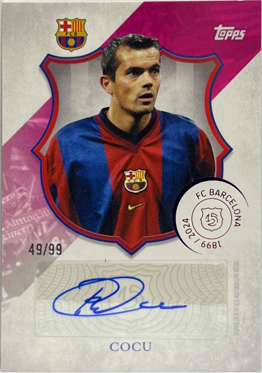 Cocu 49/99 Autograph Pink Topps Barcelona 125 2024/25