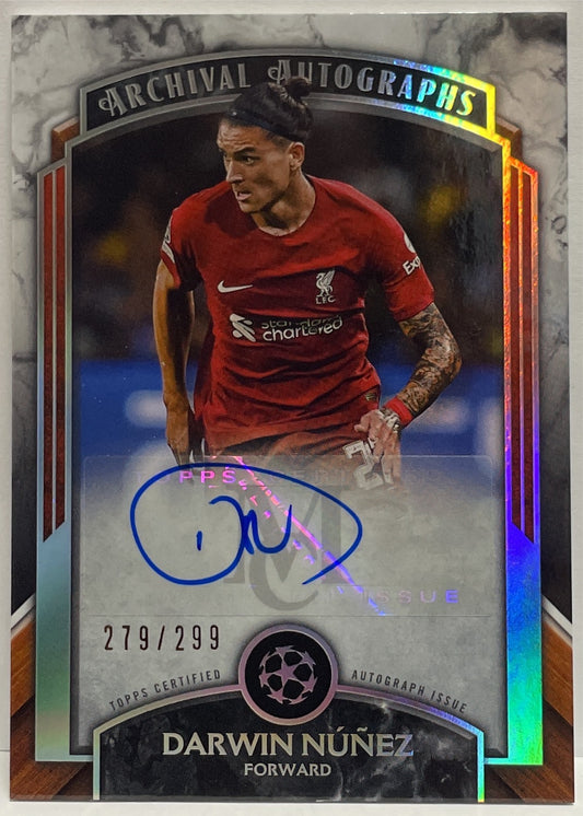 Darwin Nunez 279/299 Autograph Archival Topps Museum 2022/23