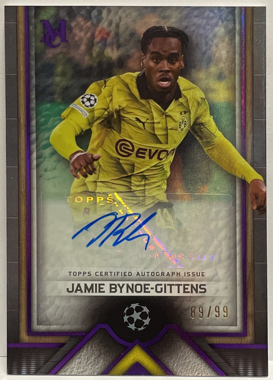 Jamie Bynoe Gittens 89/99 Autograph Topps Museum 2023/24