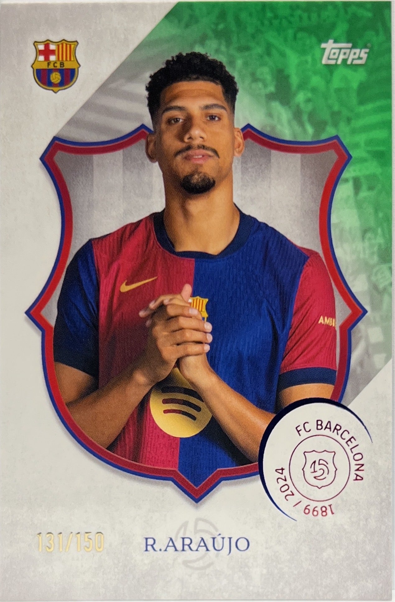 Ronald Araujo 131/150 Green Topps Barcelona 125 2024/25