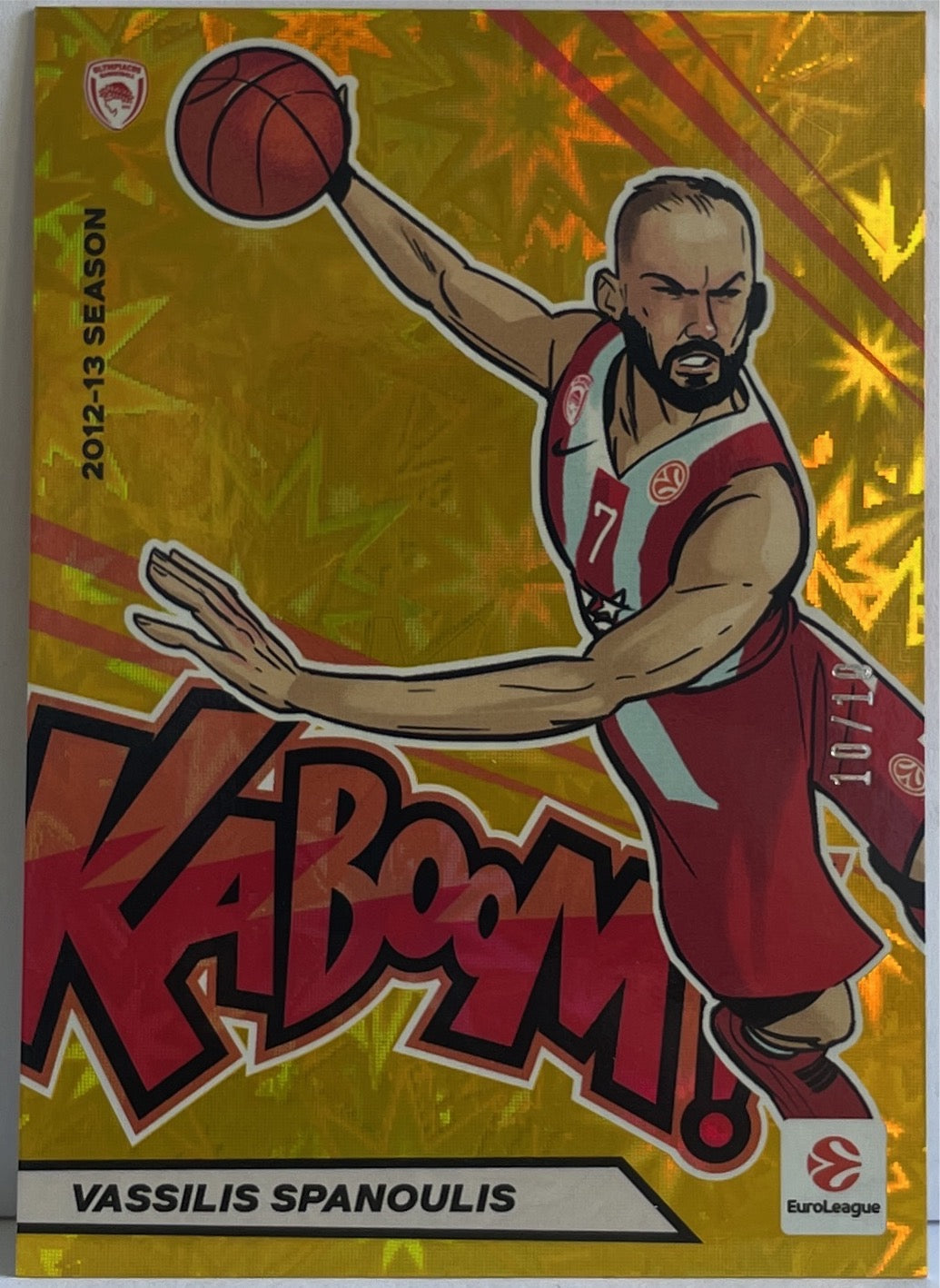 Vassilis Spanoulis 10/10 Kaboom Gold Panini Contenders Euroleague Basketball 2025/26
