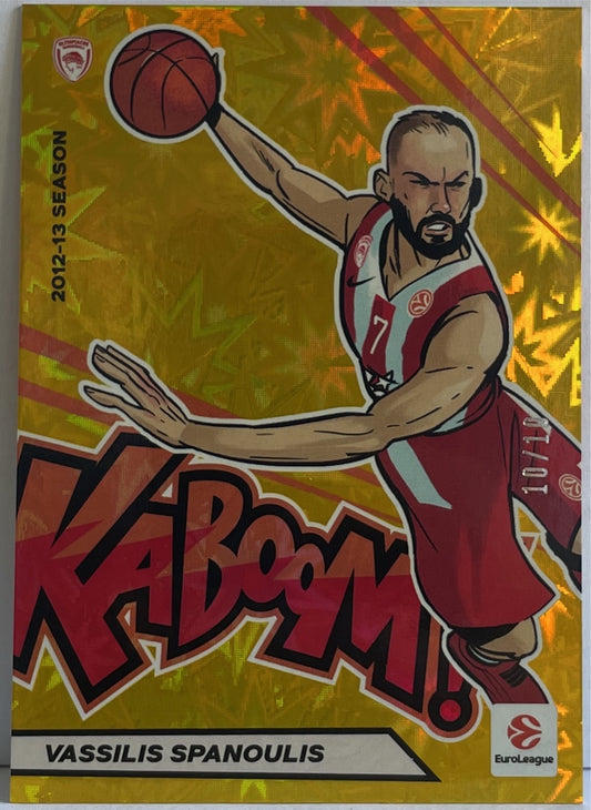 Vassilis Spanoulis 10/10 Kaboom Gold Panini Contenders Euroleague Basketball 2025/26