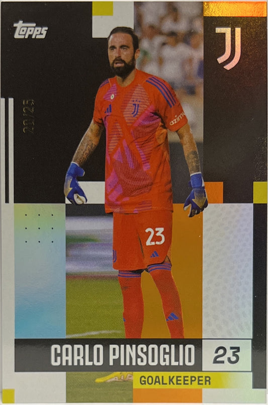 Carlo Pinsoglio 20/25 Orange Topps Juventus Premium Team Set 2024/25