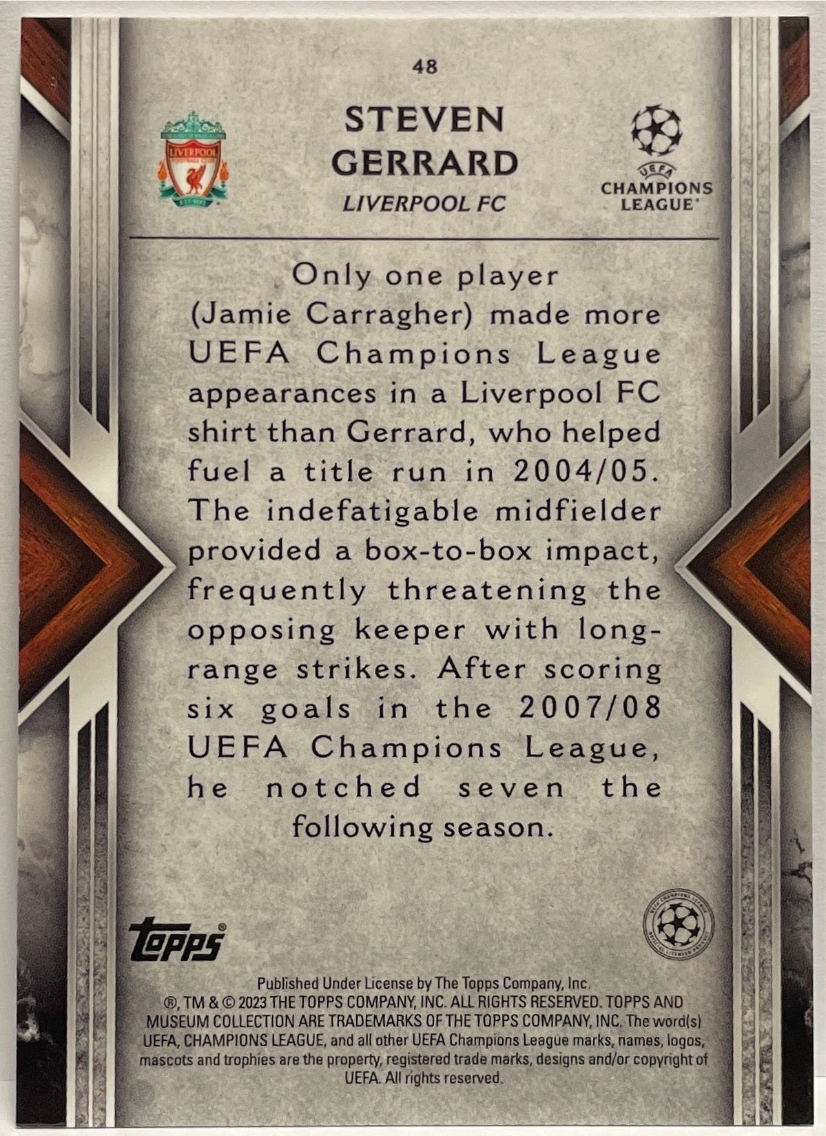 Steven Gerrard Topps Museum 2022/23
