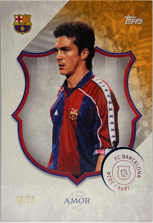 Guillermo Amor 18/25 Orange Topps Barcelona 125 2024