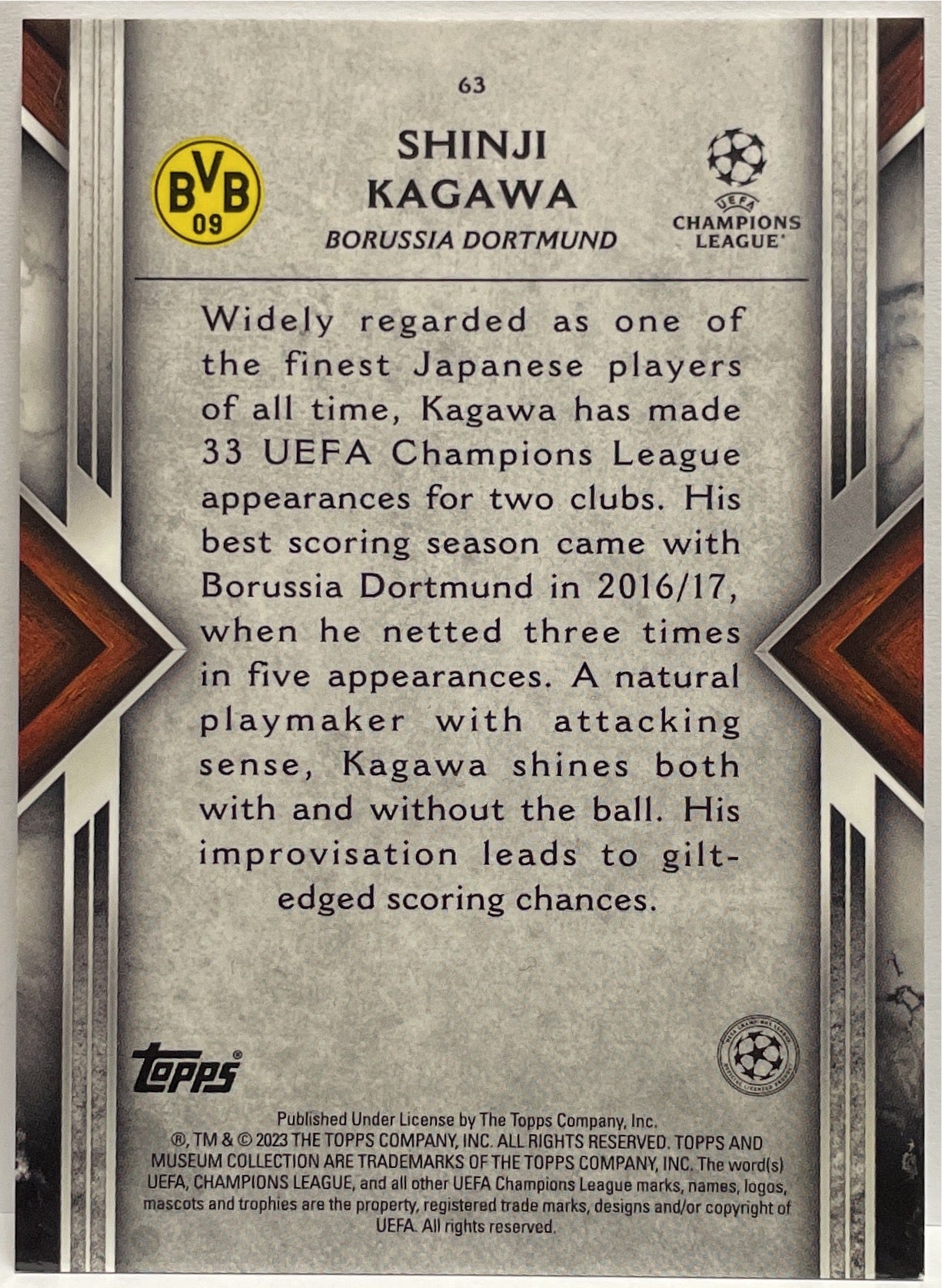 Shinji Kagawa Topps Museum 2022/23