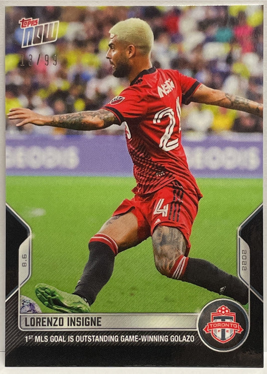 Lorenzo Insigne 13/99 Topps Now 2022