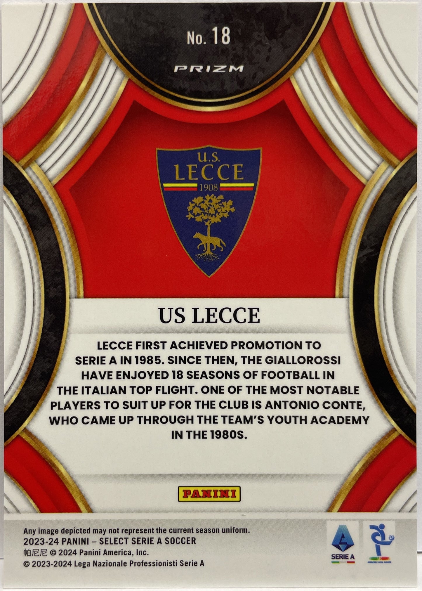 US Lecce Team Bedge Select Serie A 2023/24