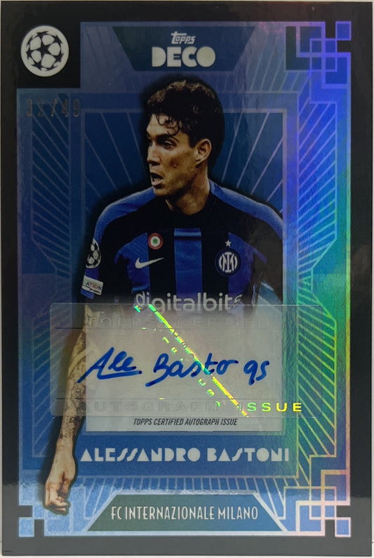 Alessandro Bastoni 32/49 Autograph Topps Deco 2021/22