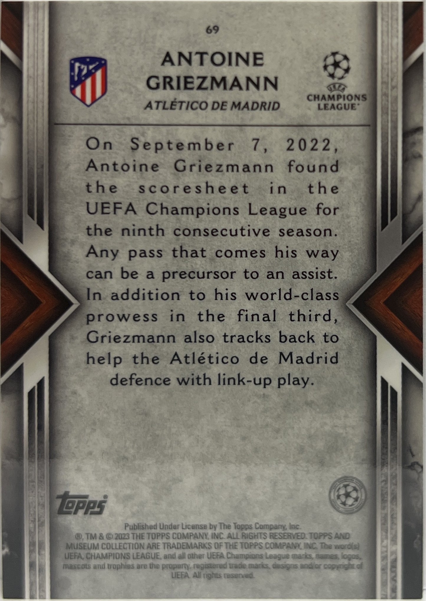 Antoine Griezmann 35/75 Topps Museum 2022/23