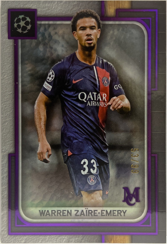 Warren Zaire Emery 53 /99 Purple Topps Museum 2023/24