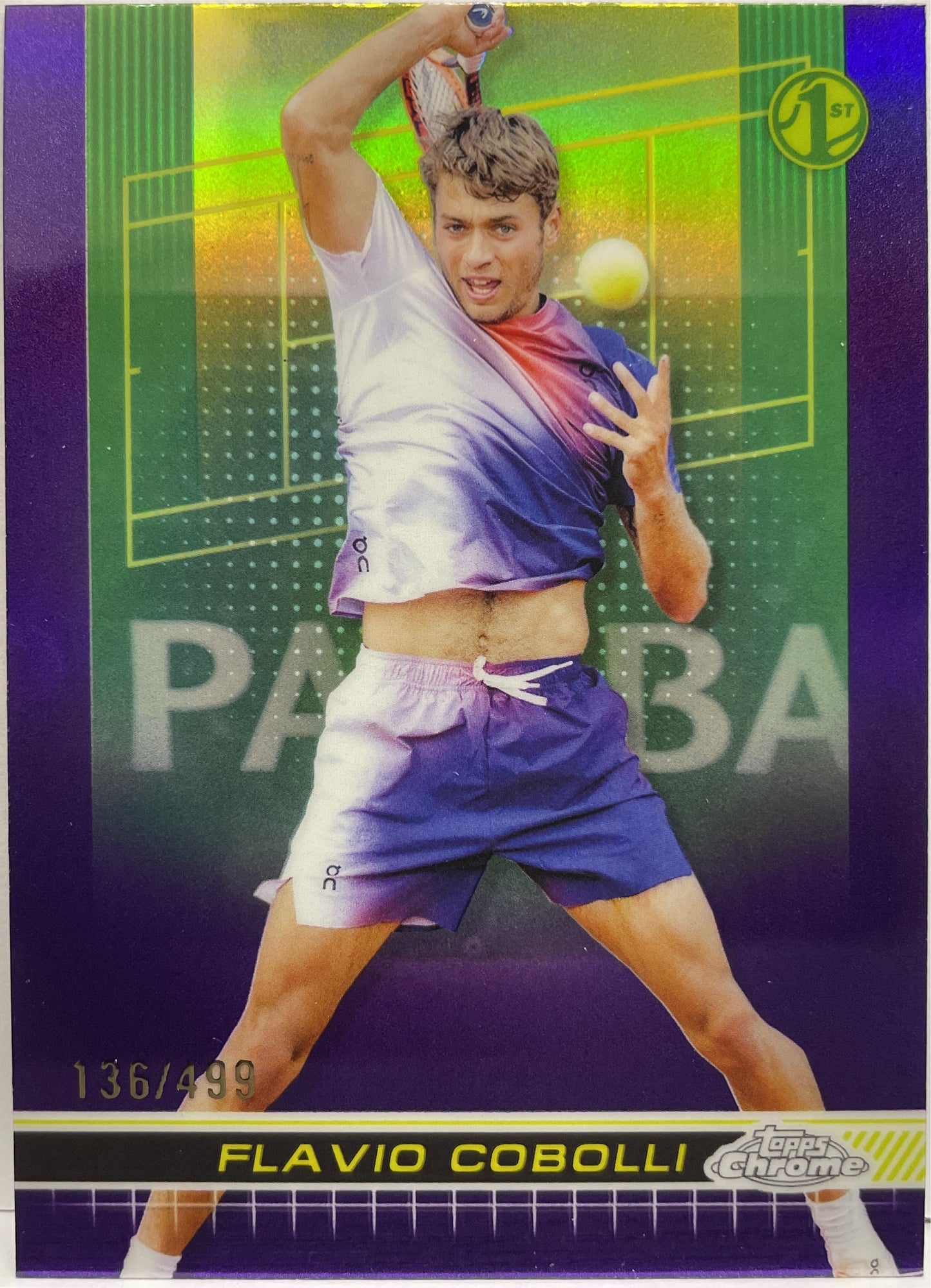 Flavio Cobolli 136/499 1ST Purple Topps Chrome Tennis 2024