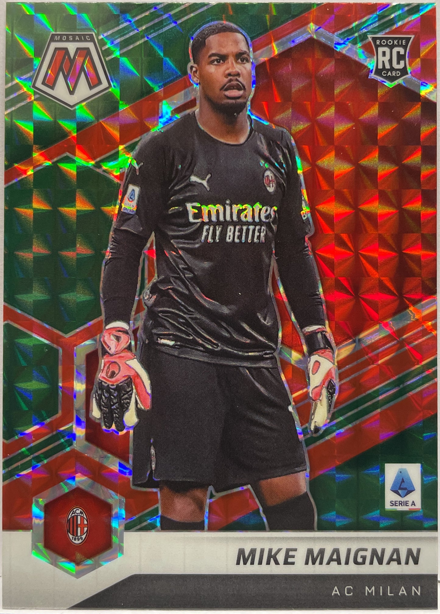 Mike Maignan Rookie Green/Red Mosaic T-Mall Serie A 2021/22