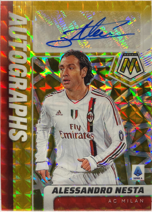 Alessandro Nesta 5/10 Autograph Gold Mosaic Serie A 2021/22