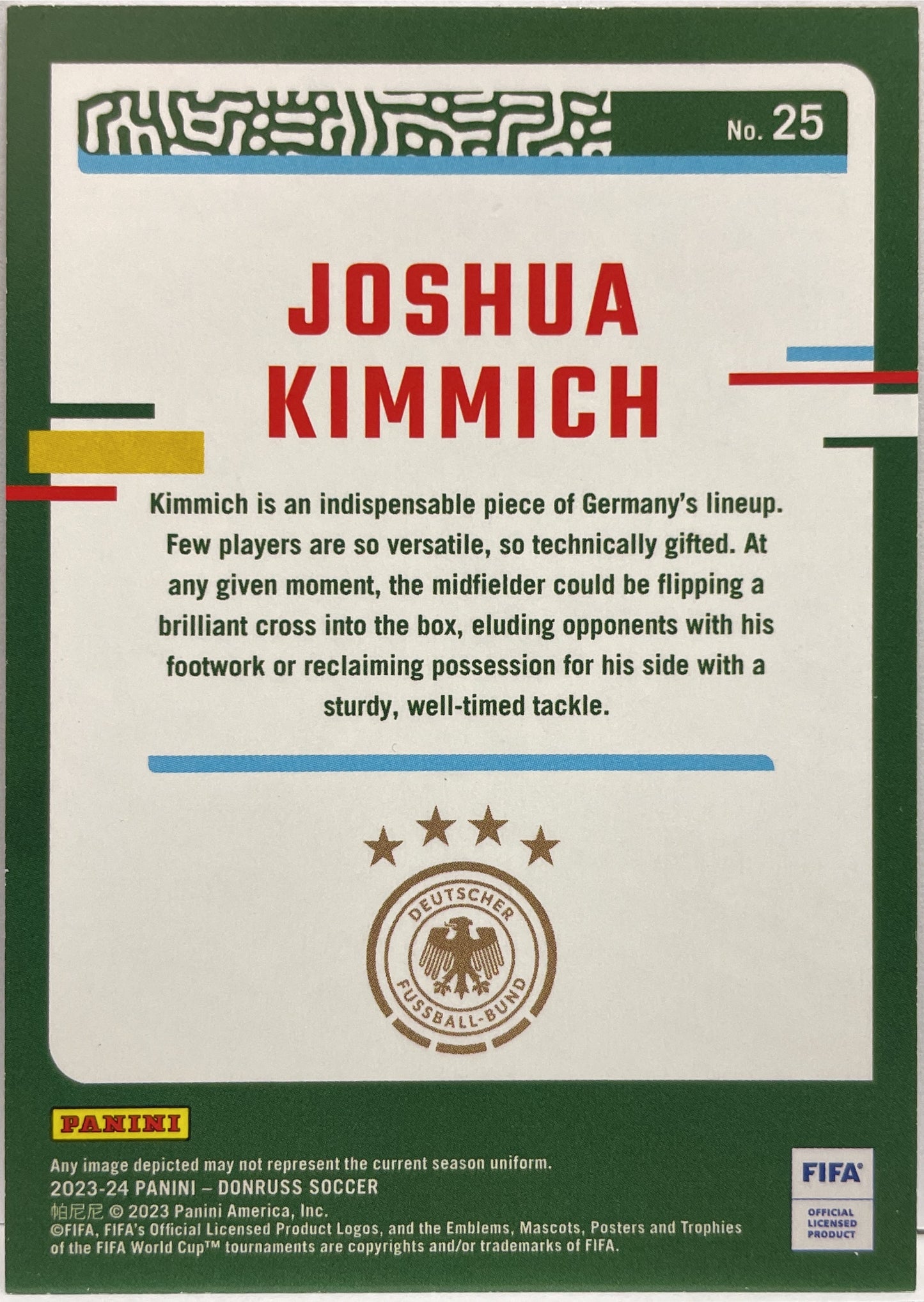 Joshua Kimmich 3/10 Gold Donruss Fifa 2023/24