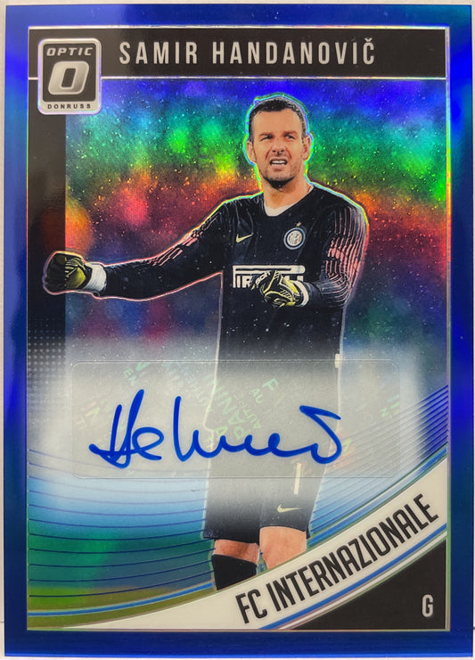 Samir Handanovic 28/50 Autograph Optic Blue Donruss Fifa 2018/19