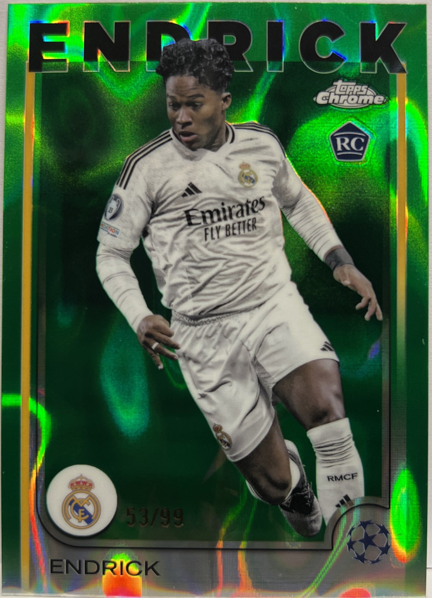 Endrick 53/99 Rookie Green Topps Chrome UCC 2024/25
