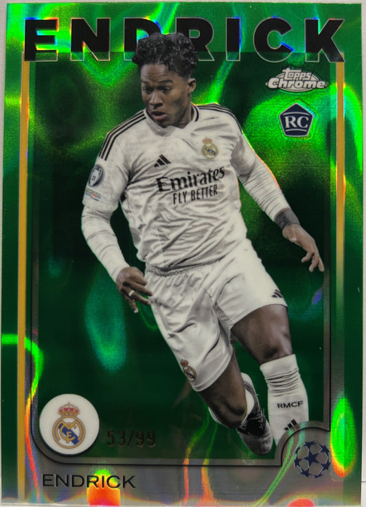 Endrick 53/99 Rookie Green Topps Chrome UCC 2024/25