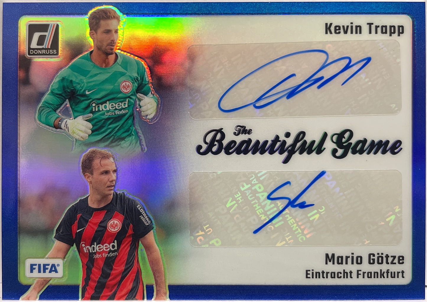 Kevin Trapp & Mario Gotze 11/25 Dual Autograph The Beautiful Game Donruss Fifa 2023/24