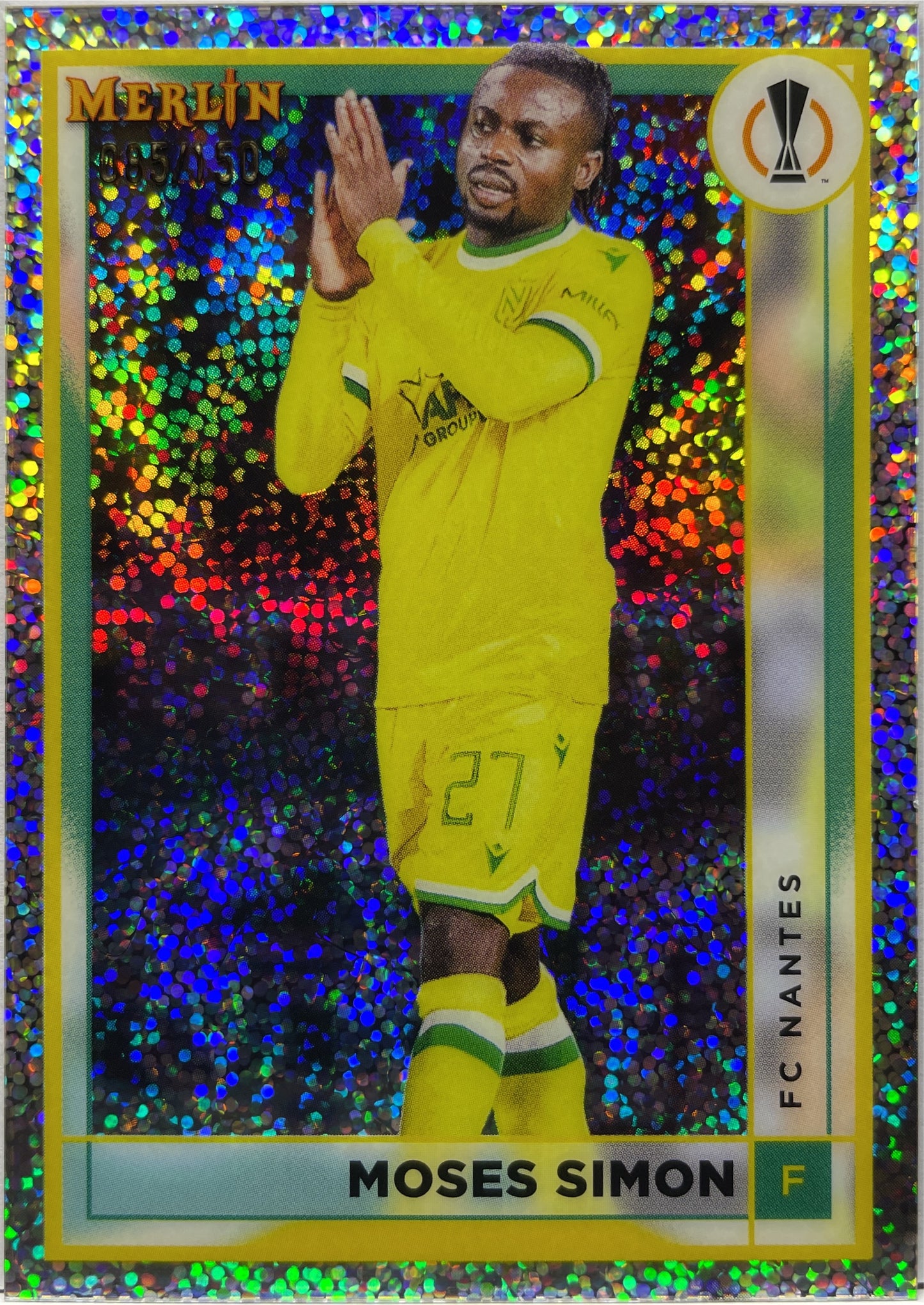 Moses Simon 85/150 Speckle Topps Chrome Merlin 2022/23